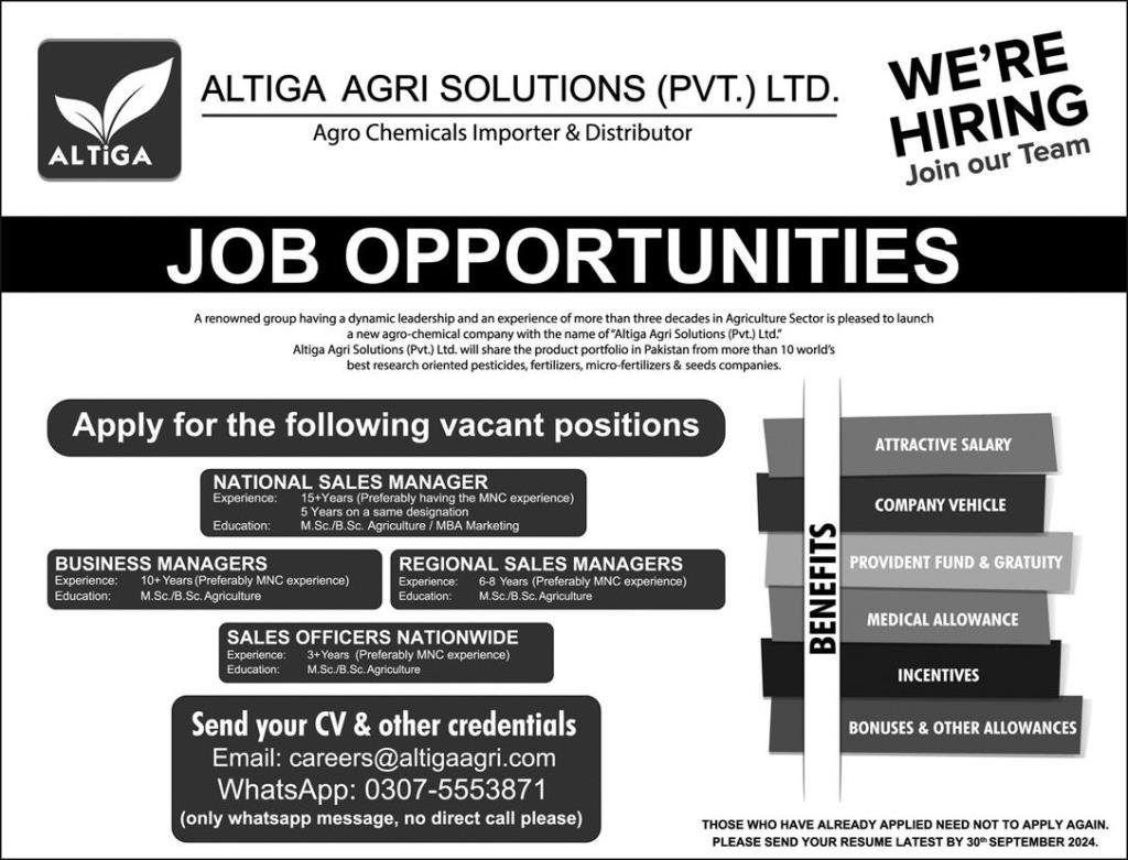 Sales and Marketing Jobs in Agriculture 2024, National Sales Manager and Sales Jobs 2024