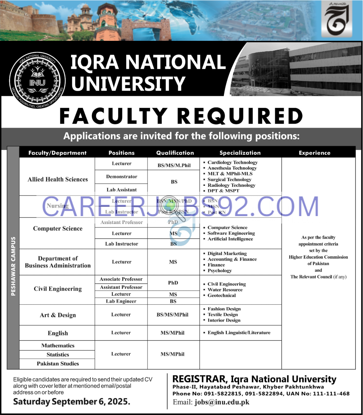 Latest Lecturer Jobs 2025