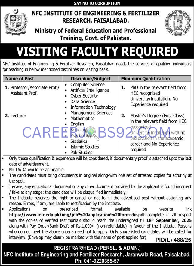 Latest Lecturer Jobs 2025