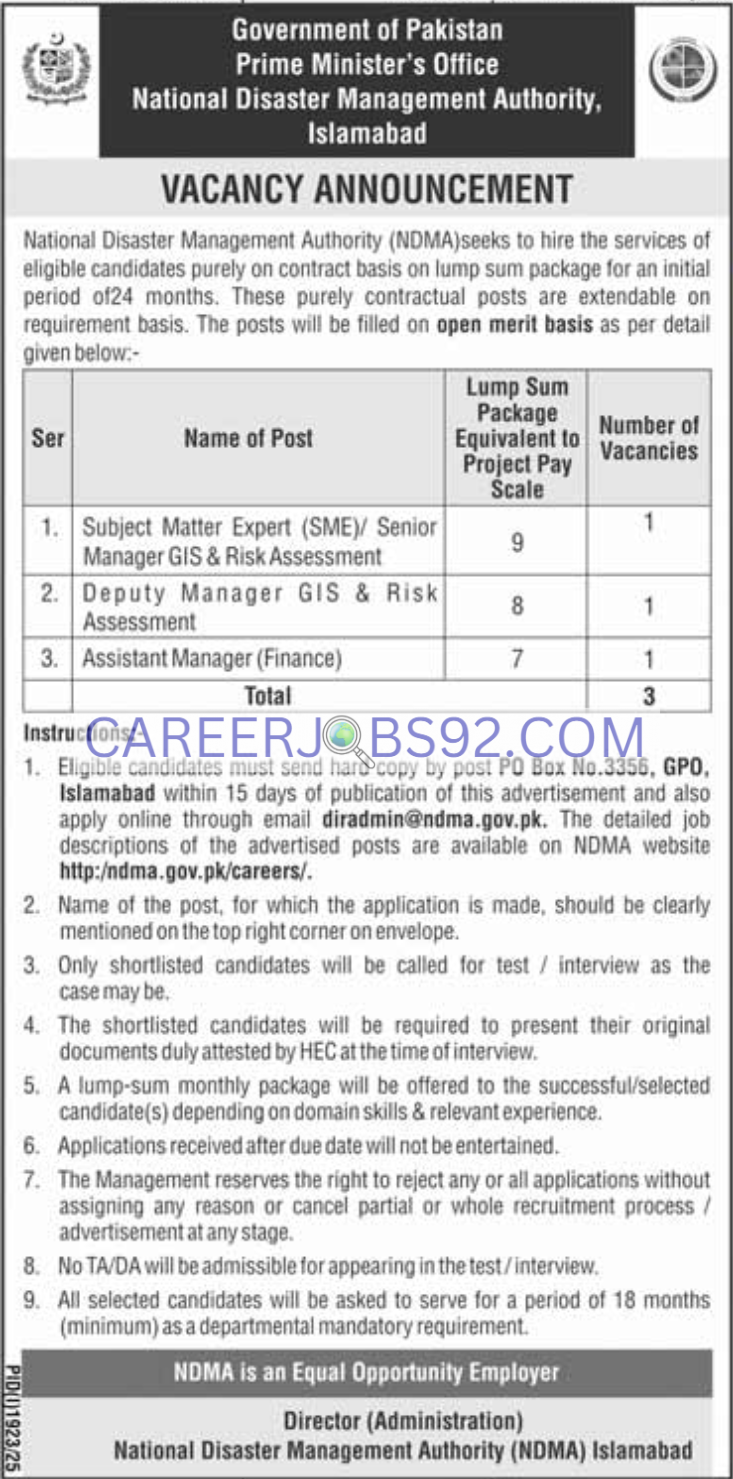 Latest Government Jobs in Islamabad 2025