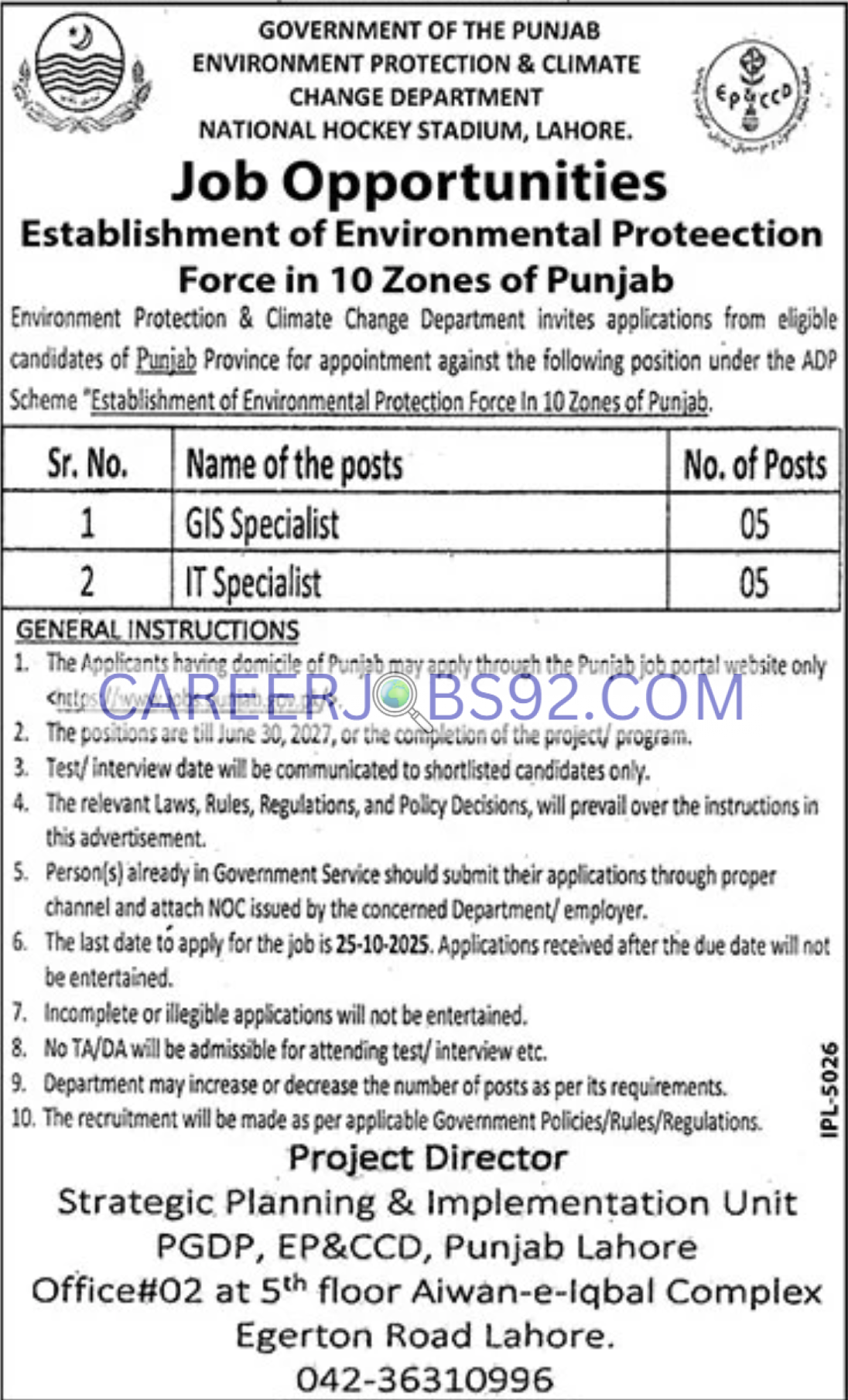 Latest IT Specialist Jobs Lahore 2025