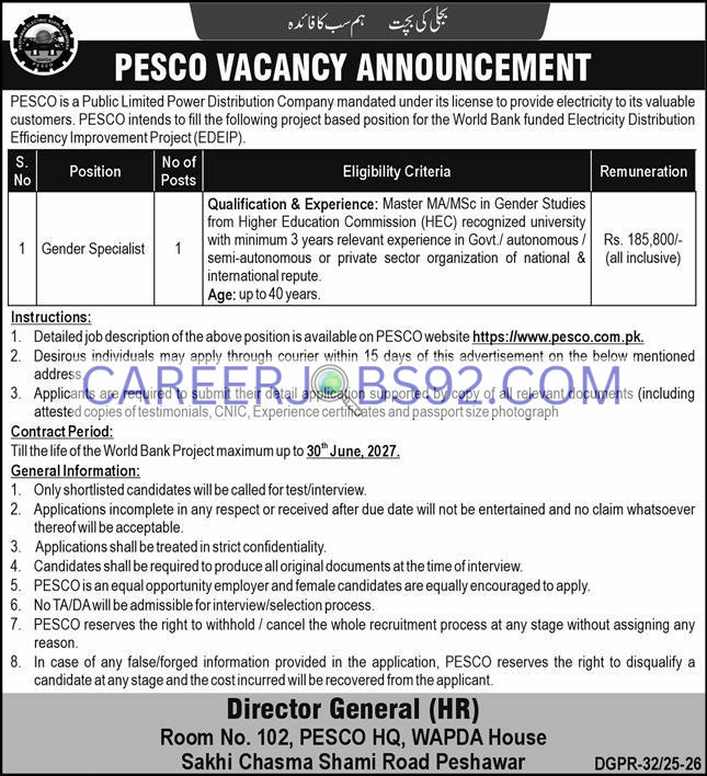 Latest WAPDA Jobs 2025