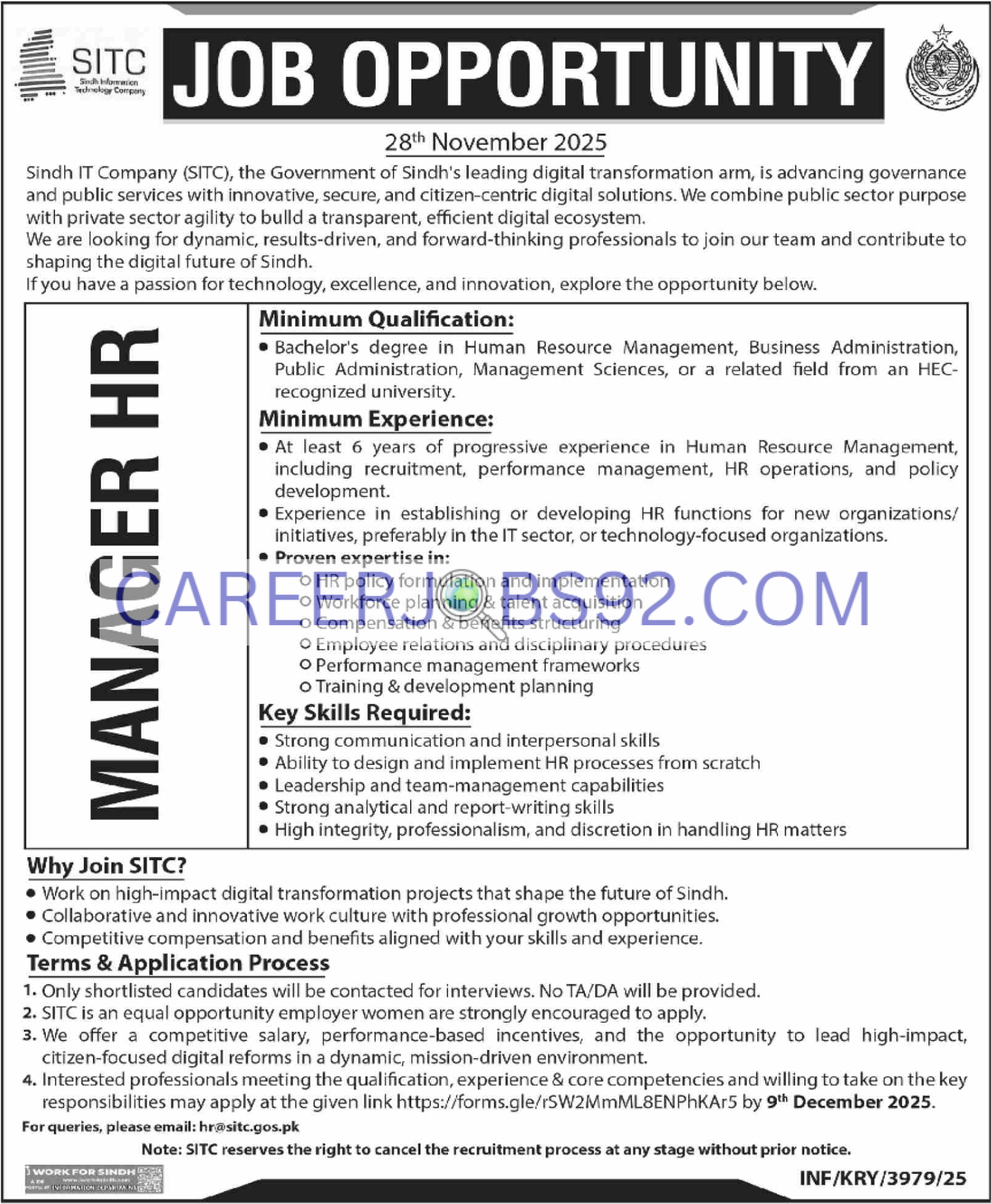 Latest Government IT Jobs Sindh 2025