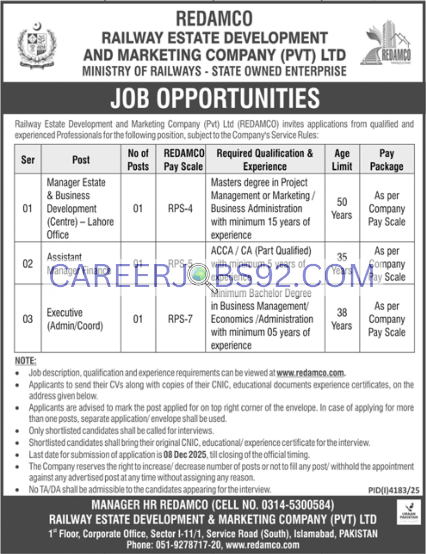 Pakistan Railway Jobs 2025